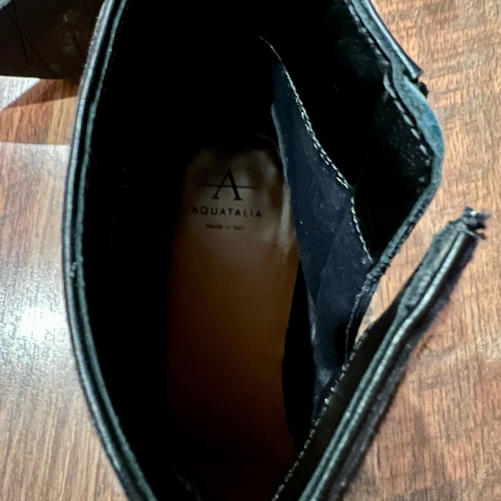 AQUATALIA Marilisa Leopard Calf Hair Kitten Heel Booties Size 8 - Picture 7 of 13